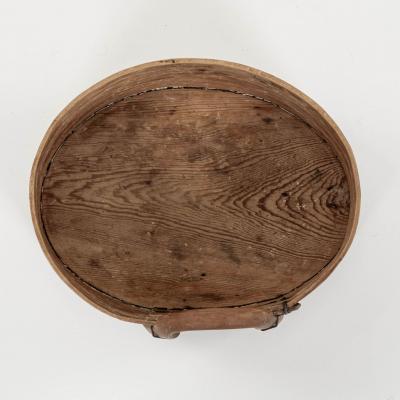 Swedish Light Color Pine and Bentwood Box with Handle