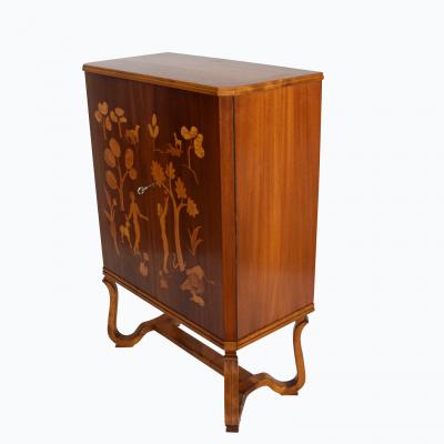 Swedish Mahogany Art Deco Bar cabinet 1930 40s
