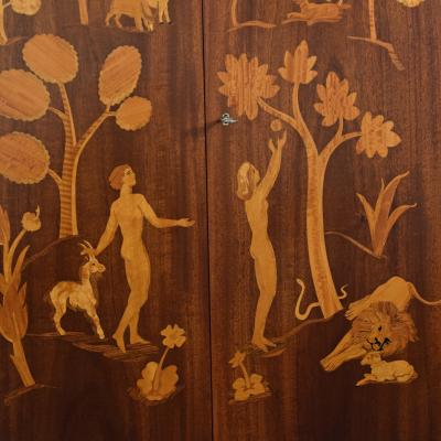 Swedish Mahogany Art Deco Bar cabinet 1930 40s