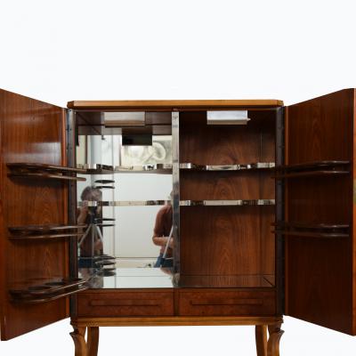 Swedish Mahogany Art Deco Bar cabinet 1930 40s