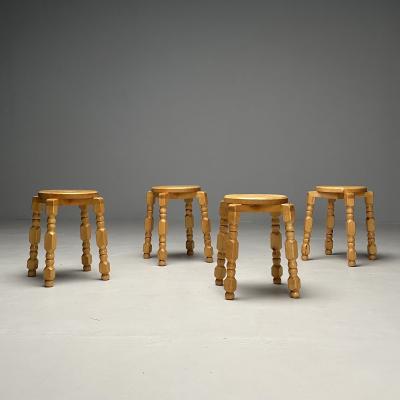 Swedish Mid Century Modern Playful Stools Birch Sweden 1960s