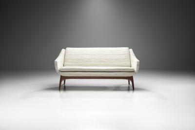 Swedish Mid Century Sofa with Structural Legs Sweden 1960s