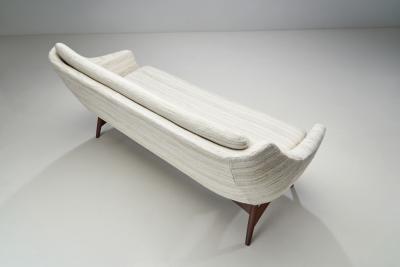Swedish Mid Century Sofa with Structural Legs Sweden 1960s