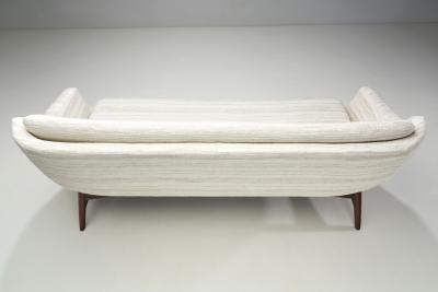 Swedish Mid Century Sofa with Structural Legs Sweden 1960s