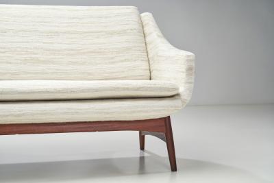 Swedish Mid Century Sofa with Structural Legs Sweden 1960s