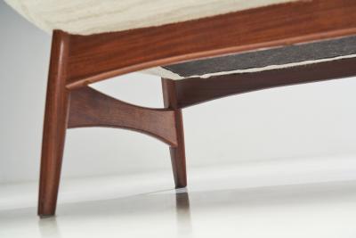 Swedish Mid Century Sofa with Structural Legs Sweden 1960s