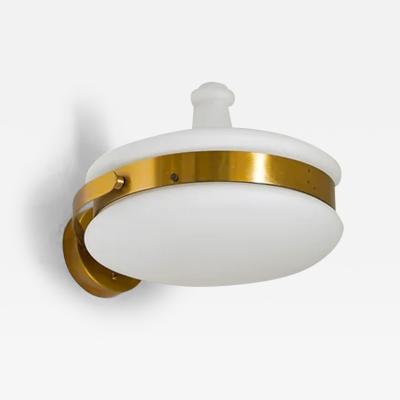 Swedish Mid Century Wall Lamps in Brass and Glass Falkenbergs