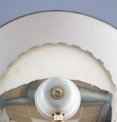 Swedish Midcentury Table Lamp in Brass Glass and Wood 1940s