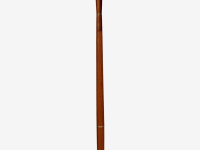 Swedish Modern Adjustable Floor Lamp Teak Brass Fabric Sweden 1970s