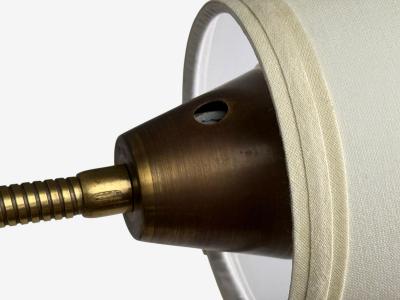 Swedish Modern Adjustable Floor Lamp Teak Lacquered Metal Sweden 1960s