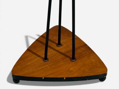 Swedish Modern Adjustable Floor Lamp Teak Lacquered Metal Sweden 1960s