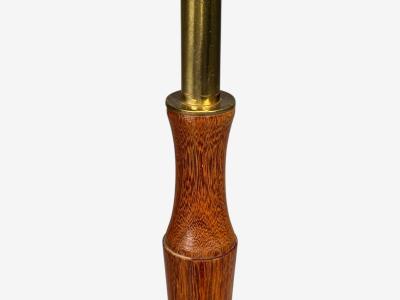 Swedish Modern Adjustable Floor Lamp Wood Brass Sweden 1960s