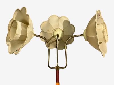 Swedish Modern Adjustable Floor Lamp Wood Metal Sweden 1950s