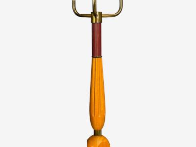 Swedish Modern Adjustable Floor Lamp Wood Metal Sweden 1950s