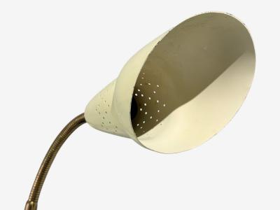 Swedish Modern Adjustable Wall Light Brass Lacquered Metal Sweden 1950s