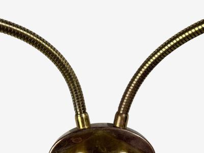 Swedish Modern Adjustable Wall Light Brass Lacquered Metal Sweden 1950s