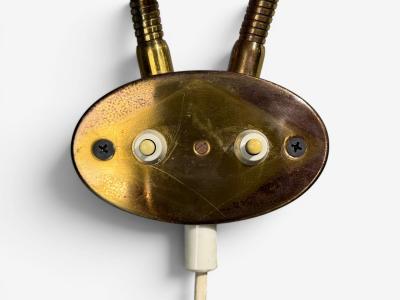 Swedish Modern Adjustable Wall Light Brass Lacquered Metal Sweden 1950s