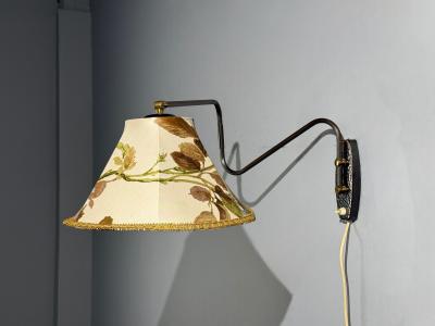 Swedish Modern Adjustable Wall Light Copper Sweden 1970s