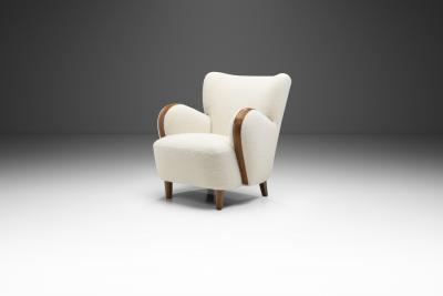 Swedish Modern Armchairs with Elm Legs Sweden 1950s