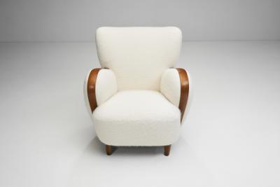 Swedish Modern Armchairs with Elm Legs Sweden 1950s