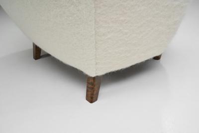Swedish Modern Armchairs with Elm Legs Sweden 1950s