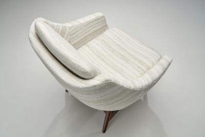 Swedish Modern Armchairs with Structural Legs Sweden 1960s