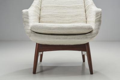 Swedish Modern Armchairs with Structural Legs Sweden 1960s