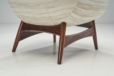 Swedish Modern Armchairs with Structural Legs Sweden 1960s