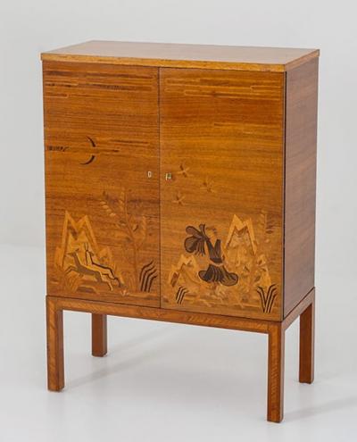 Swedish Modern Bar Cabinet