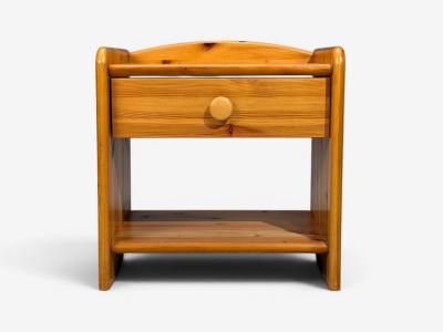 Swedish Modern Bedside Tables Knotty Pine Sweden 1960s