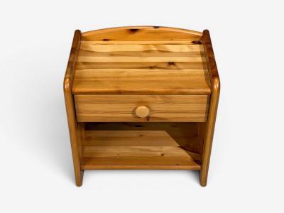 Swedish Modern Bedside Tables Knotty Pine Sweden 1960s