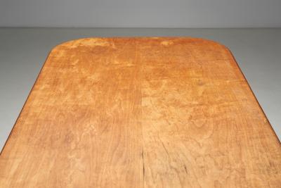 Swedish Modern Birch Side Table with Turned Legs Sweden ca 1940s