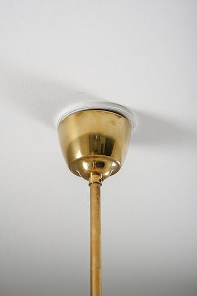 Swedish Modern Brass Chandelier