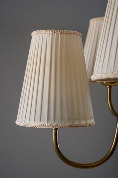 Swedish Modern Brass Chandelier