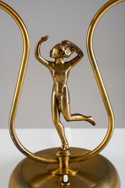 Swedish Modern Brass Table Lamp 1940s