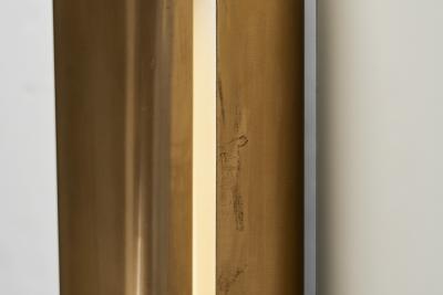 Swedish Modern Brass Wall Lamp with a White Lacquered Finish Sweden ca 1940s