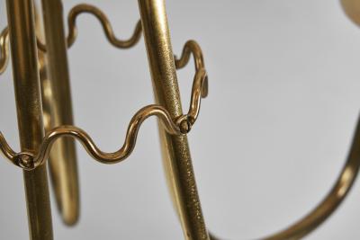 Swedish Modern Brass and Glass Chandelier Sweden 1940s