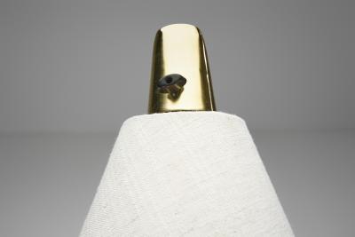 Swedish Modern Brass and Metal Floor Lamp Sweden 1950s