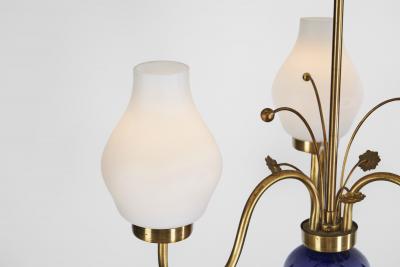 Swedish Modern Ceiling Lamp with Floral Details Sweden ca 1950s