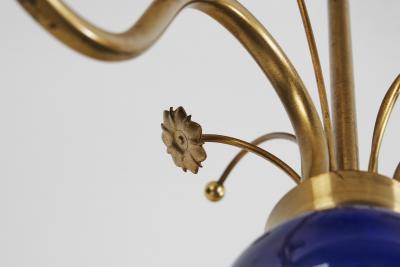 Swedish Modern Ceiling Lamp with Floral Details Sweden ca 1950s