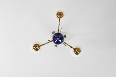 Swedish Modern Ceiling Lamp with Floral Details Sweden ca 1950s