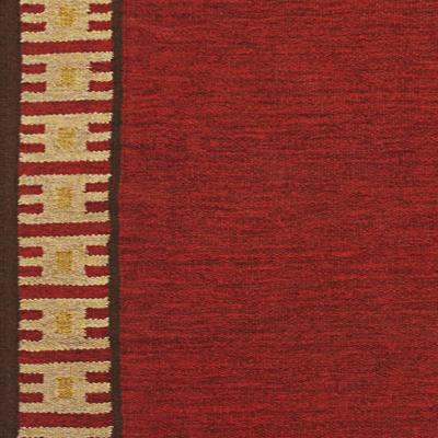 Swedish Modern Classicism Flatwoven Rug in Pompeiian Red