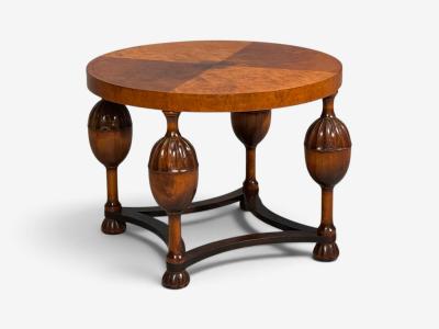 Swedish Modern Coffee Table Stained Birch Sweden 1930s