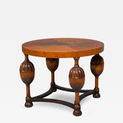Swedish Modern Coffee Table Stained Birch Sweden 1930s