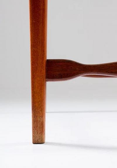 Swedish Modern Coffee Table in Mahogany and Glass 1940s