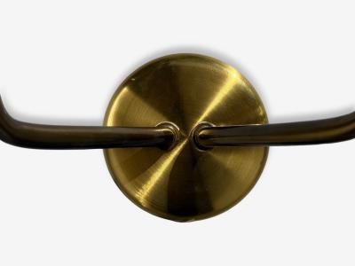 Swedish Modern Double Wall Sconce Brass Glass Sweden 1980s