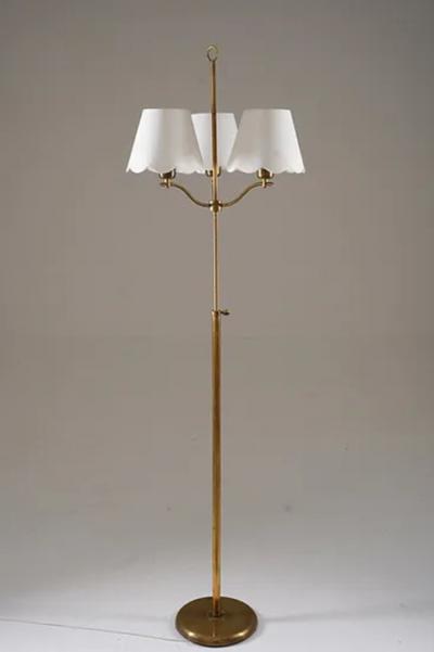 Swedish Modern Floor Lamp in Brass 1940s