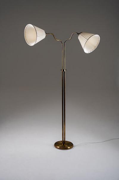Swedish Modern Floor Lamp in Brass 1940s