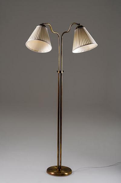Swedish Modern Floor Lamp in Brass 1940s