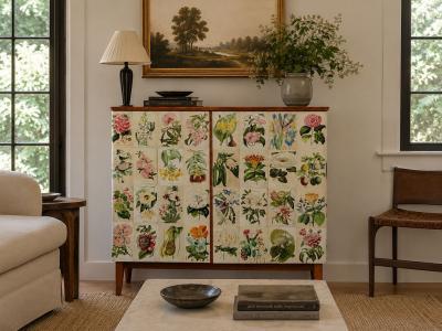 Swedish Modern La Belgique Horticole Cabinet Mahogany Sweden 1950s